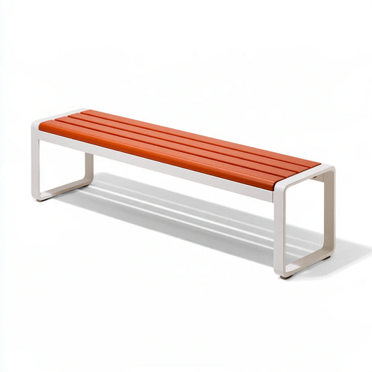Panca decorativa dalle linee essenziali, colore grigio